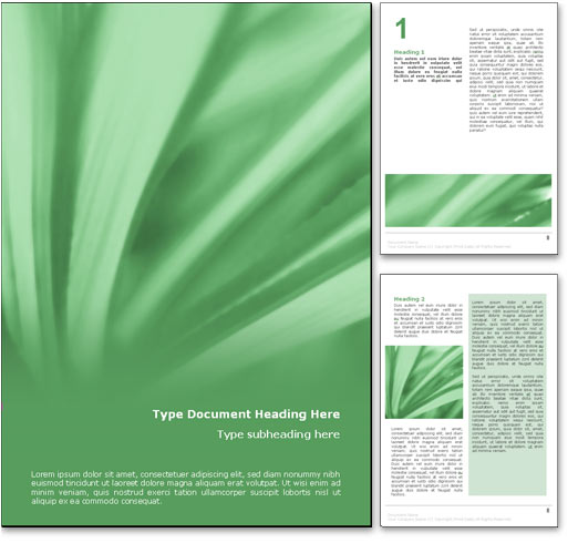 Abstract Leaves word template document